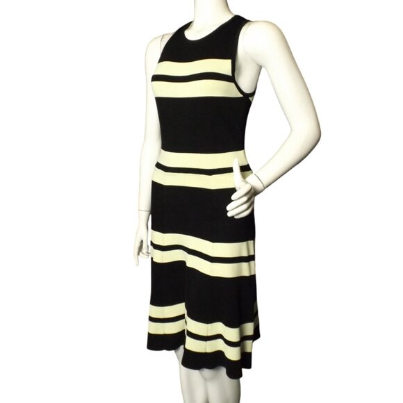 A.L.C. Dress, S, Pippa, Black/Yellow, F&F, Sleeveless, Striped, Small Flaws - Picture 4 of 12